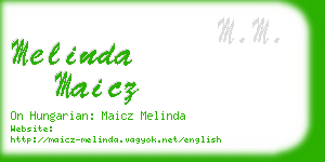 melinda maicz business card